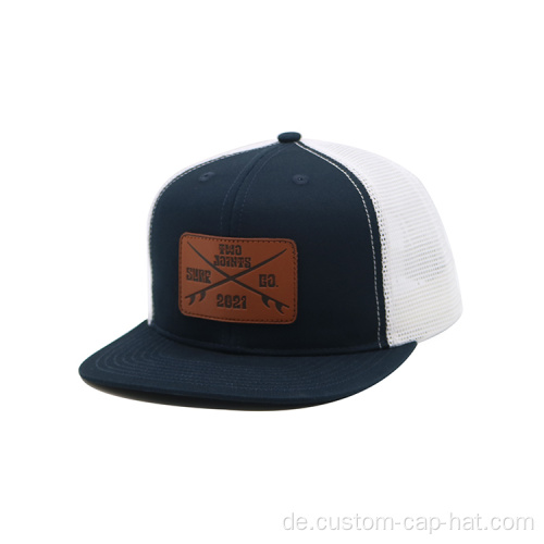 Gorras Trucker Hut mit Lederfleck